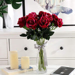 10-piece set of elegant silk roses for any occasion