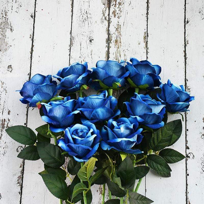 10-piece set of elegant silk roses for any occasion