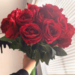 10-piece set of elegant silk roses for any occasion