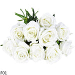 10-piece set of elegant silk roses for any occasion