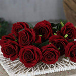 10-piece set of elegant silk roses for any occasion