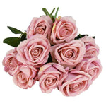 10-piece set of elegant silk roses for any occasion