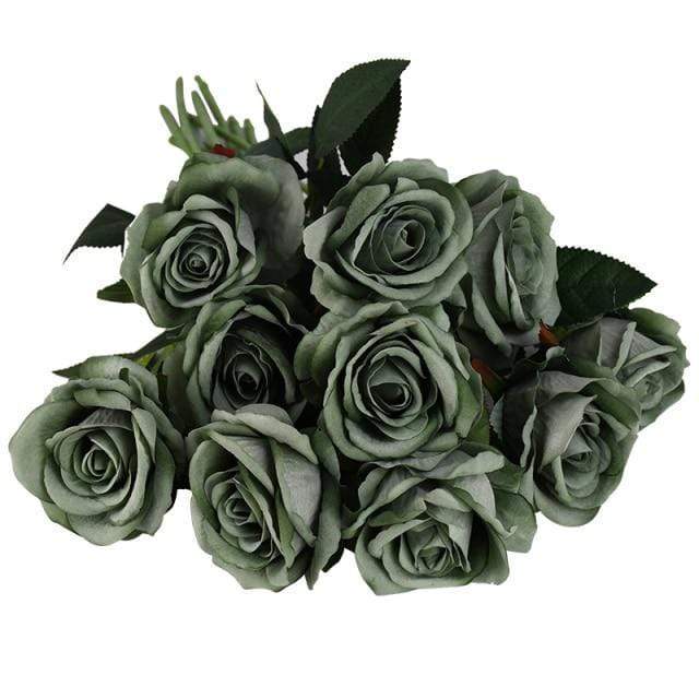 10-piece set of elegant silk roses for any occasion