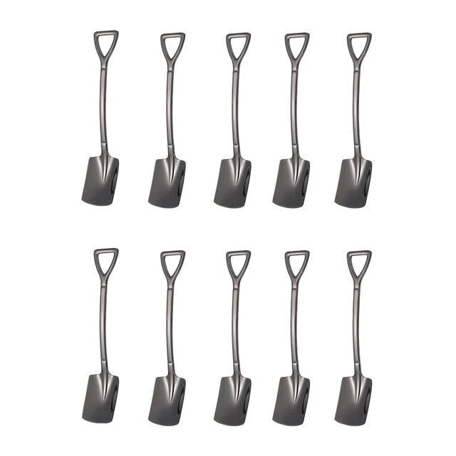 10-teiliges Set eleganter Edelstahl-Kaffeelöffel