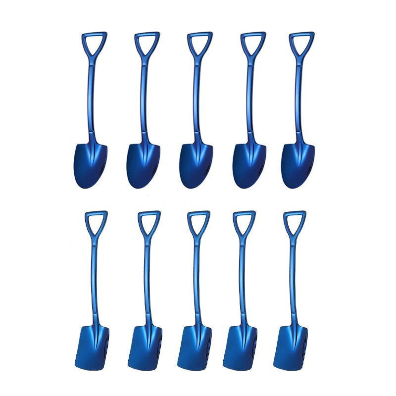 10-teiliges Set eleganter Edelstahl-Kaffeelöffel