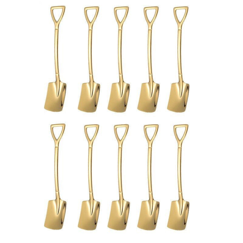 10-teiliges Set eleganter Edelstahl-Kaffeelöffel