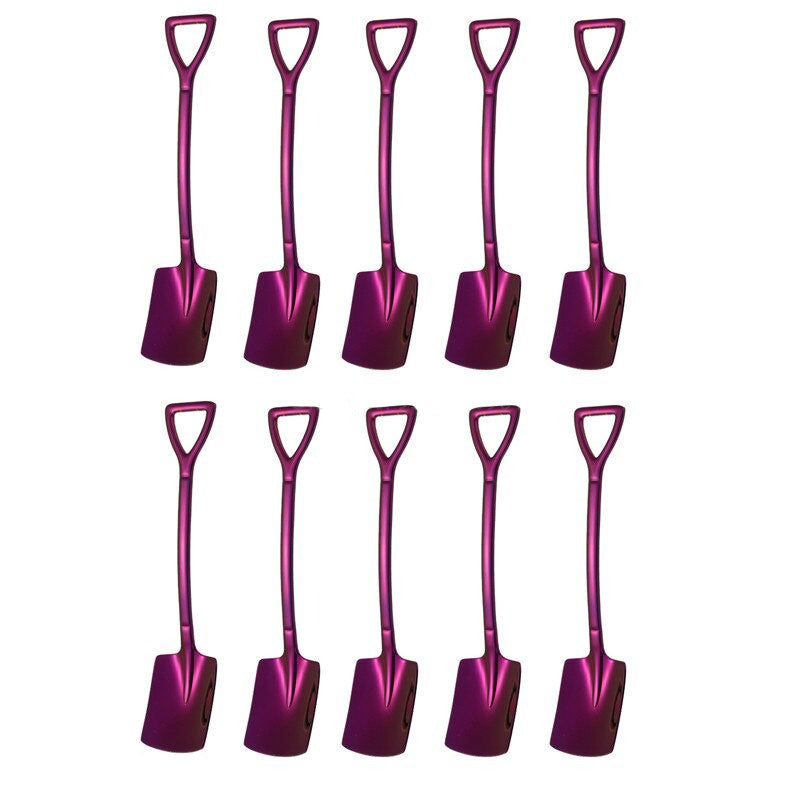 10-teiliges Set eleganter Edelstahl-Kaffeelöffel