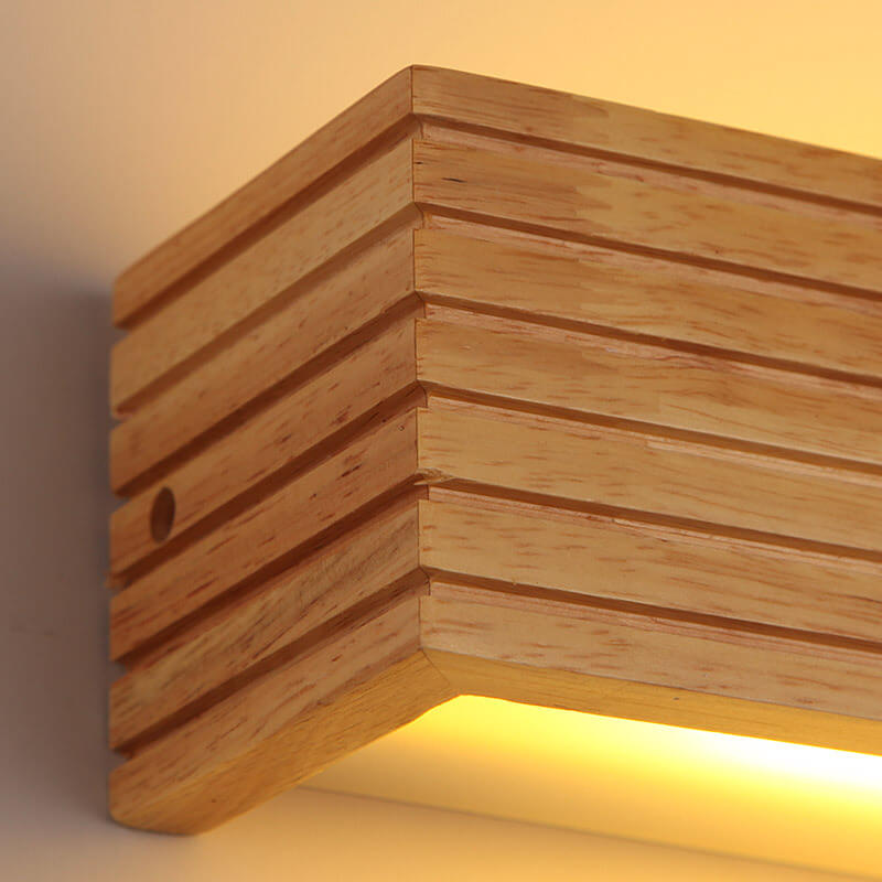 Elegante Wandlampe aus Holz mit LED – Minimalistische Lichtquelle für Ihr Zuhause