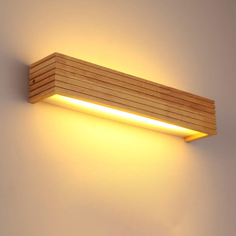 Elegante Wandlampe aus Holz mit LED – Minimalistische Lichtquelle für Ihr Zuhause