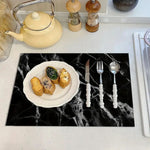 Elegant Dish Drying Mat with Marble Design