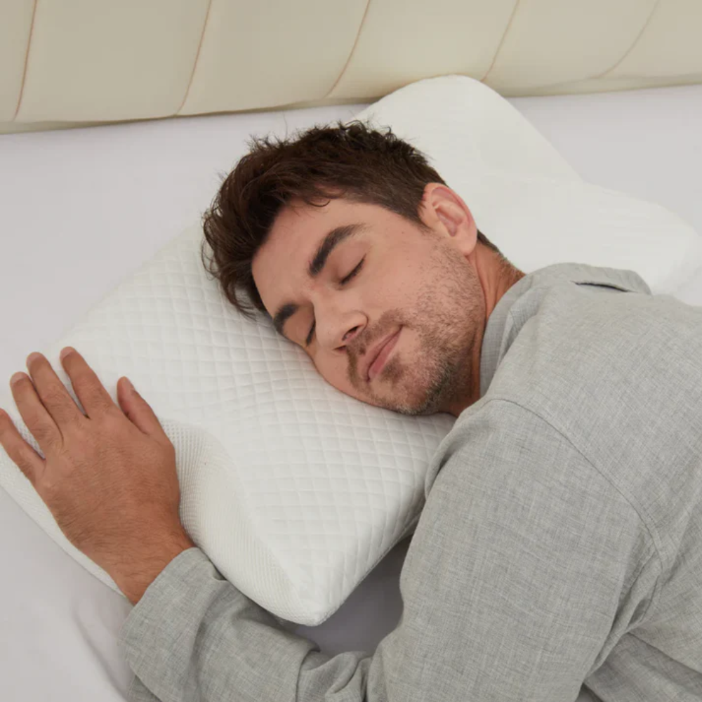 Ergonomisches Schlafkissen | Optimale Unterstützung für Nacken und Kopf | Weiß