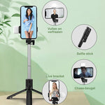 Versatile 6-in-1 Bluetooth Selfie Stick with Tripod