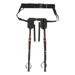 Portable folding chair with portable exoskeleton for sports activities