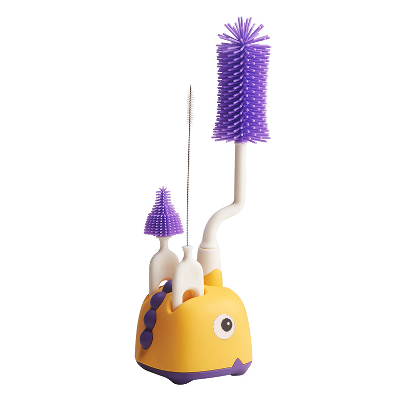 Baby Bottle Cleaning Set – 5 Pieces with Holder and Brushes