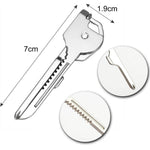 Multifunktionales 6-in-1 Schlüsselanhänger Werkzeug – Faltbares Mini-Tool aus Edelstahl mit Flaschenöffner