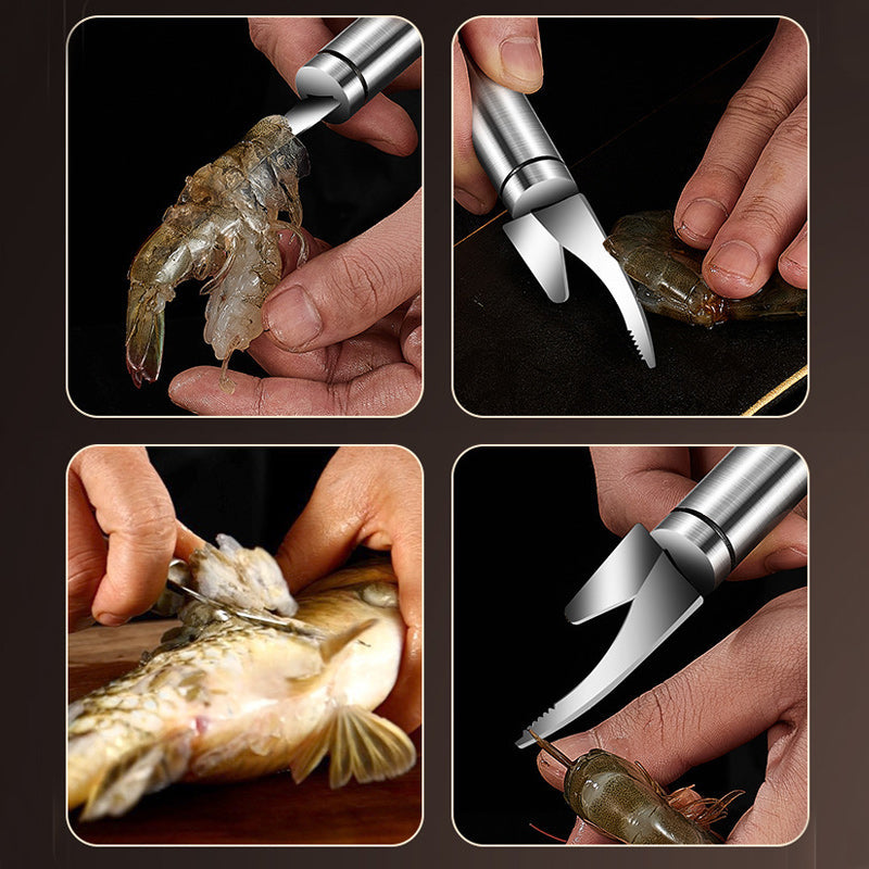 5-in-1 Multifunktionales Krevettenlinie Fischmaulmesser