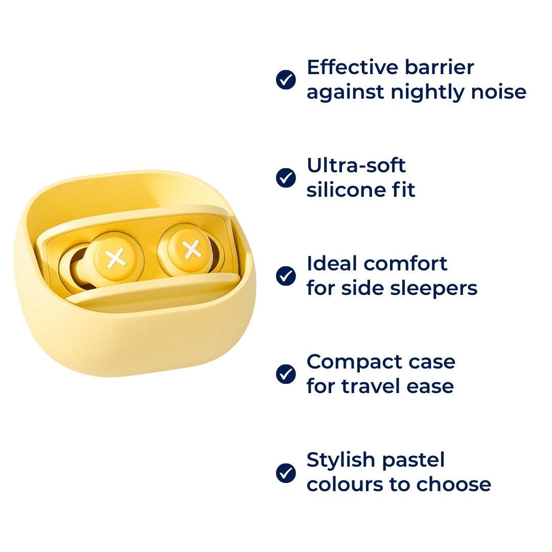Snore Blocker & City Noise Protection – Soft Silicone Comfort – Reusable & Hygienic – Ideal for Side Sleepers & Travel