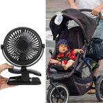 Portable Clip-On Fan with 360° Rotation – USB & Rechargeable Battery