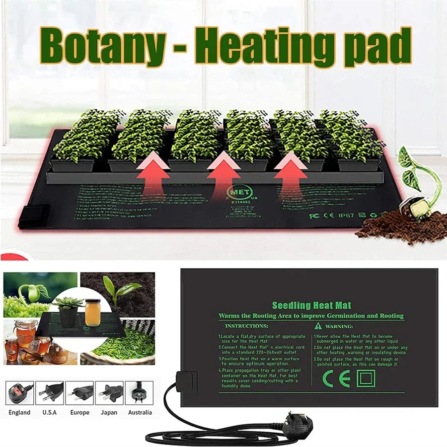 ThermoGrow Heizmatte für Jungpflanzen | 220V EU-Stecker | 4 Größen