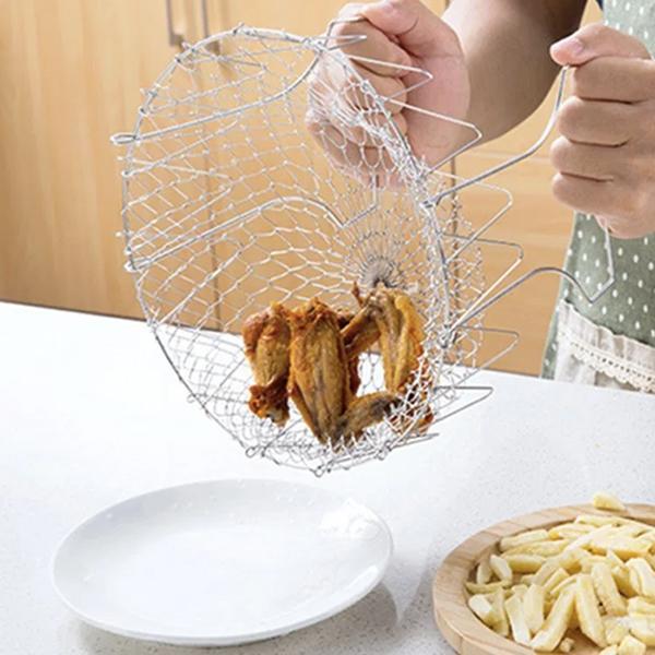 Multifunktionaler Edelstahl-Küchenkorb 12-in-1 | FlexiChef