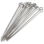12 Pieces Stainless Steel Skewers for Grill and BBQ Tools 30 cm