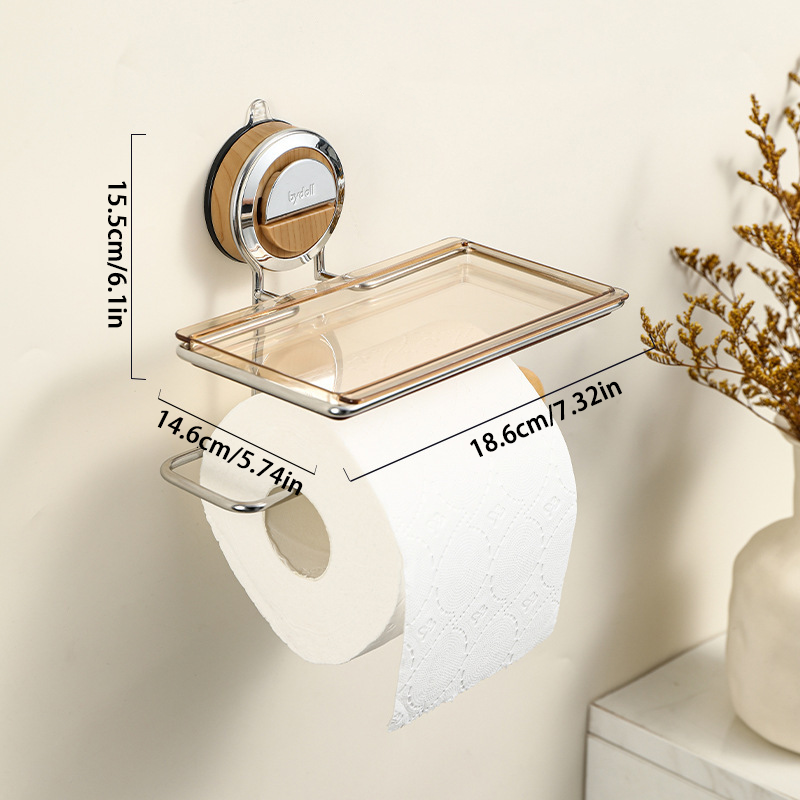 Stainless Steel Toilet Paper Holder without Drilling – Rust-Proof & Easy to Install