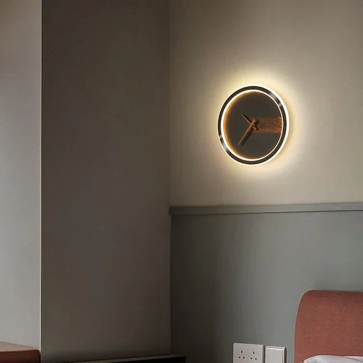 Moderne LED Wanduhr – Stilvolles, Multifunktionales Design mit Ambientebeleuchtung