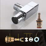 Elegant wall-mounted faucet with knob handle made of solid brass