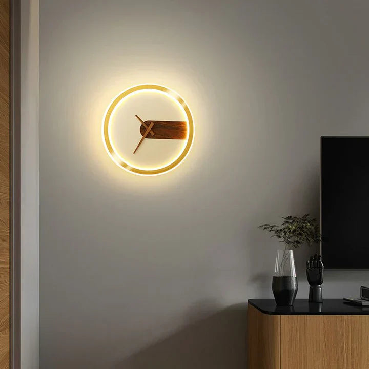 Moderne LED Wanduhr – Stilvolles, Multifunktionales Design mit Ambientebeleuchtung