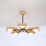 Wooden Sputnik Lamp for a Modern Living Ambiance