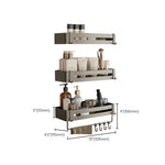 Stylish Aluminum Bathroom Shelf Set in Gray for Your Bathroom