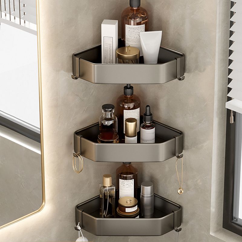 Stylish Aluminum Bathroom Shelf Set in Gray for Your Bathroom