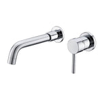 Stainless Steel Bathroom Wall-Mounted Faucet with Swivel Spout