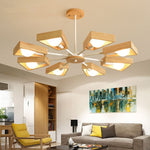 Wooden Sputnik Lamp for a Modern Living Ambiance