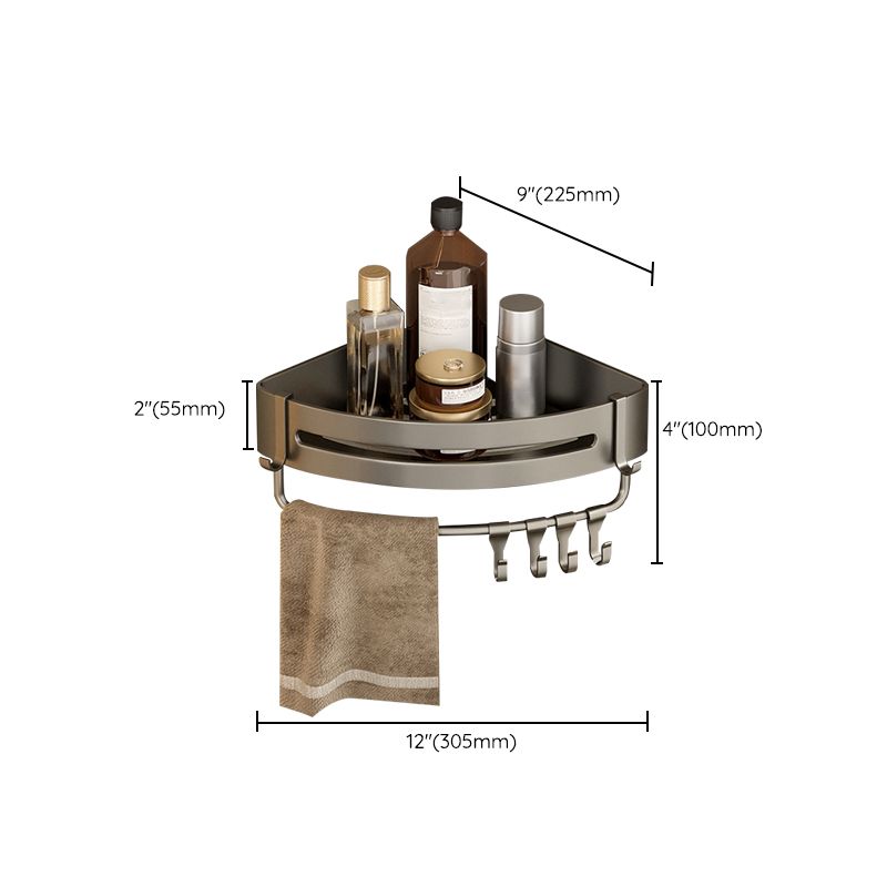 Stylish Aluminum Bathroom Shelf Set in Gray for Your Bathroom