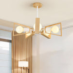 Wooden Sputnik Lamp for a Modern Living Ambiance