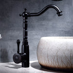 Elegant kitchen faucet with swivel spout and lever handle