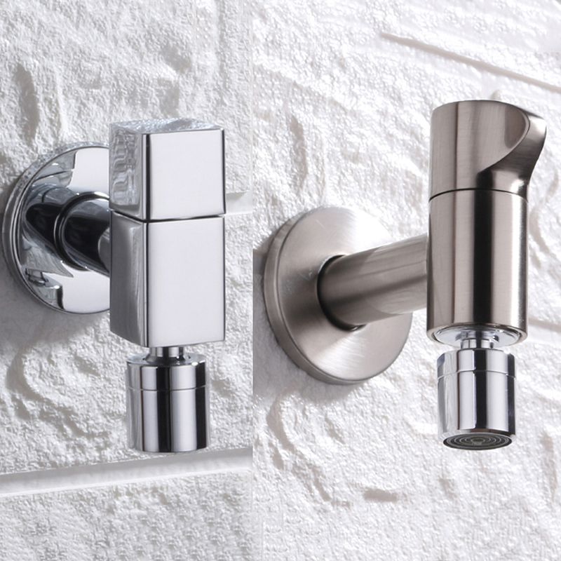 Elegant wall-mounted faucet with knob handle made of solid brass