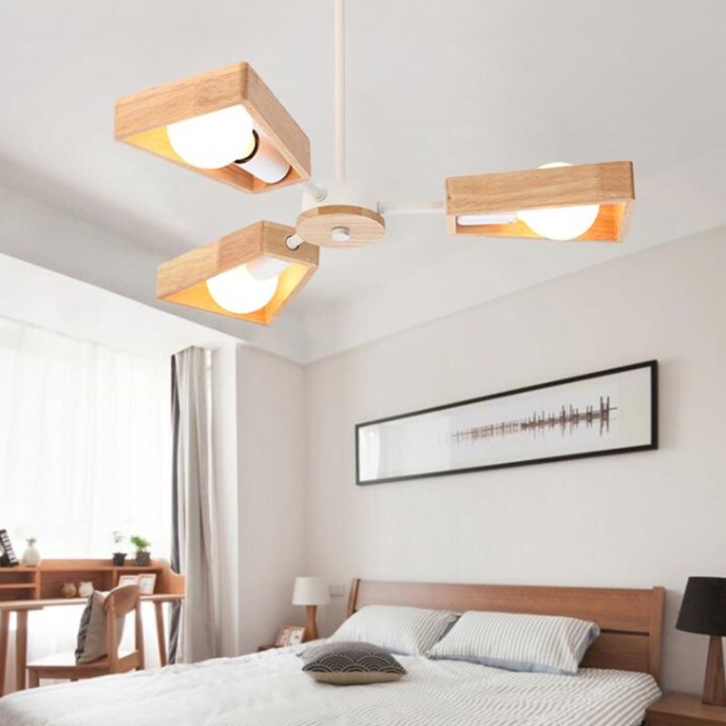 Wooden Sputnik Lamp for a Modern Living Ambiance
