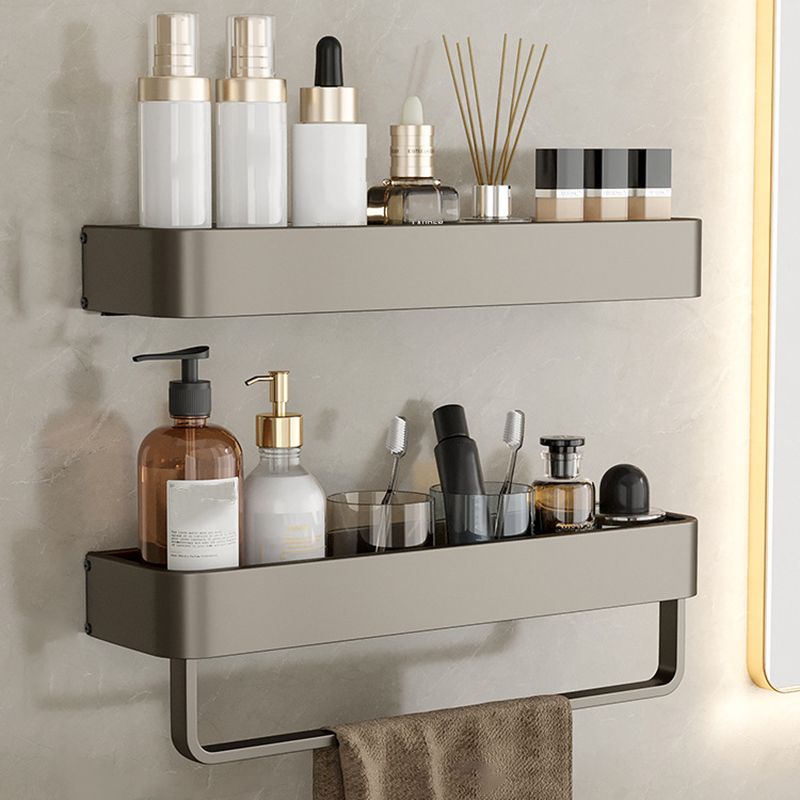 Stylish Aluminum Bathroom Shelf Set in Gray for Your Bathroom