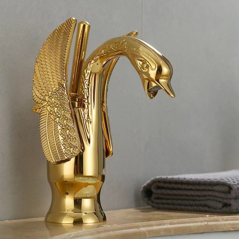 Elegant single-lever bathroom faucet in various colors