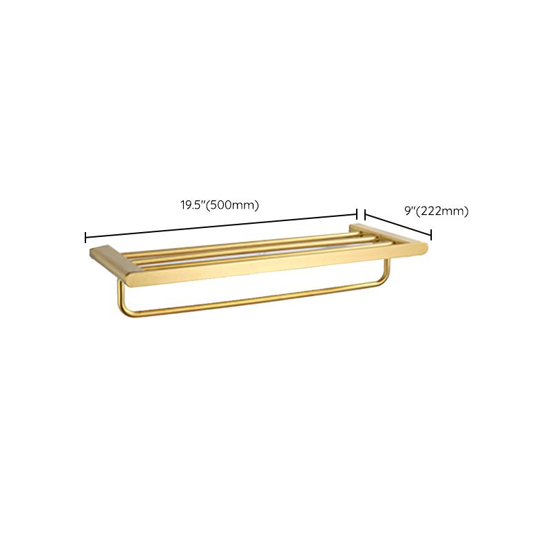 Elegant bathroom set with golden towel holders