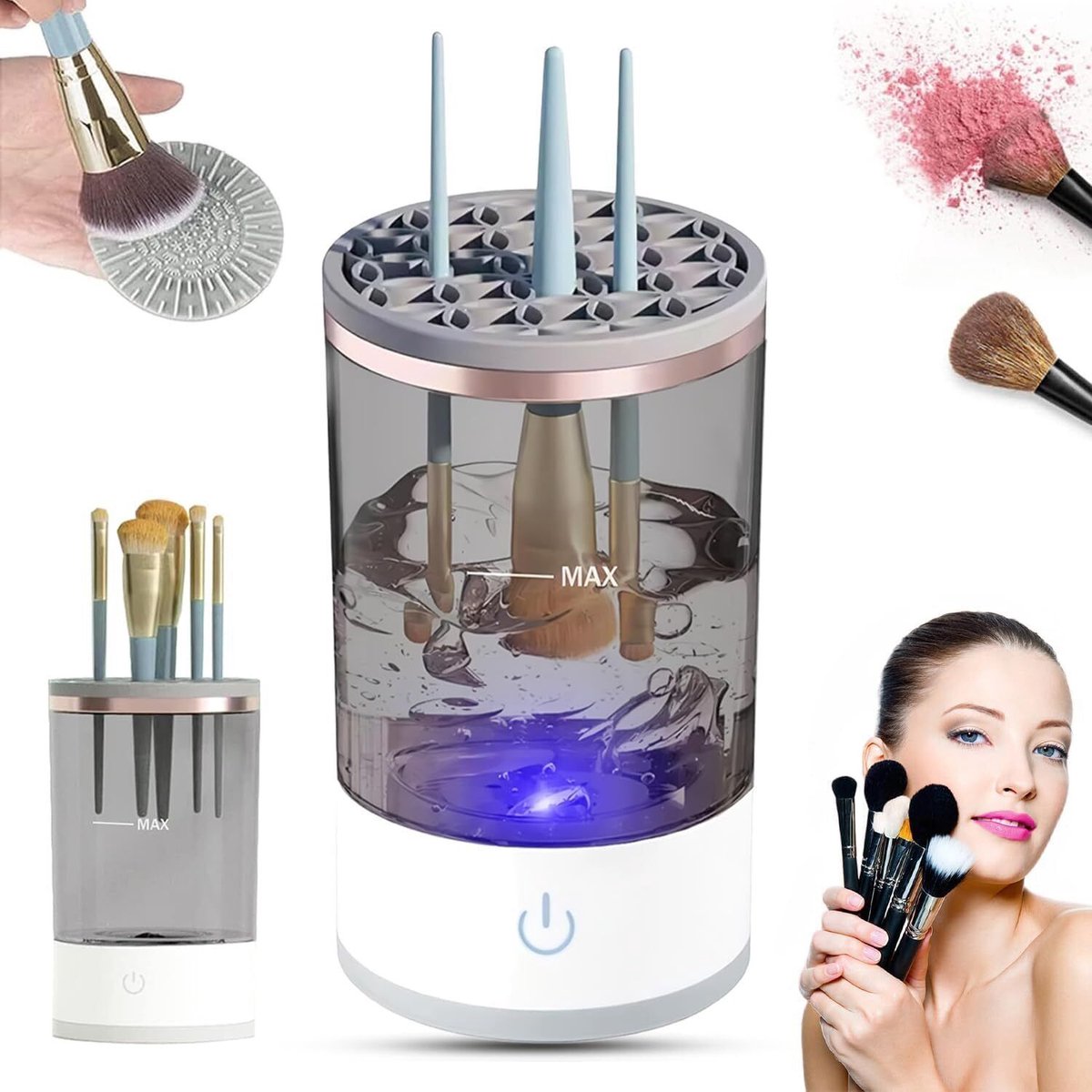Automatic Makeup Brush Cleaner - 3-in-1 Portable and Rechargeable