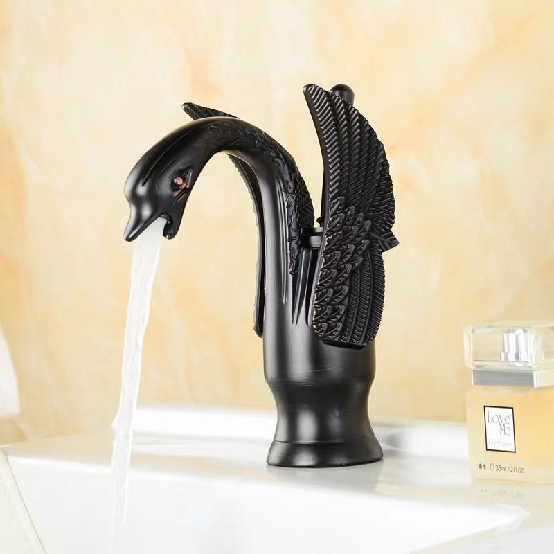 Elegant single-lever bathroom faucet in various colors