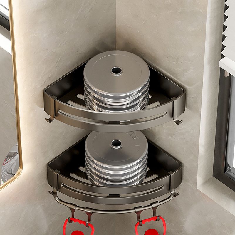 Stylish Aluminum Bathroom Shelf Set in Gray for Your Bathroom