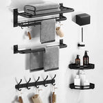 Elegant Bathroom Accessory Set in Matte Black