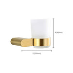 Elegant bathroom set with golden towel holders
