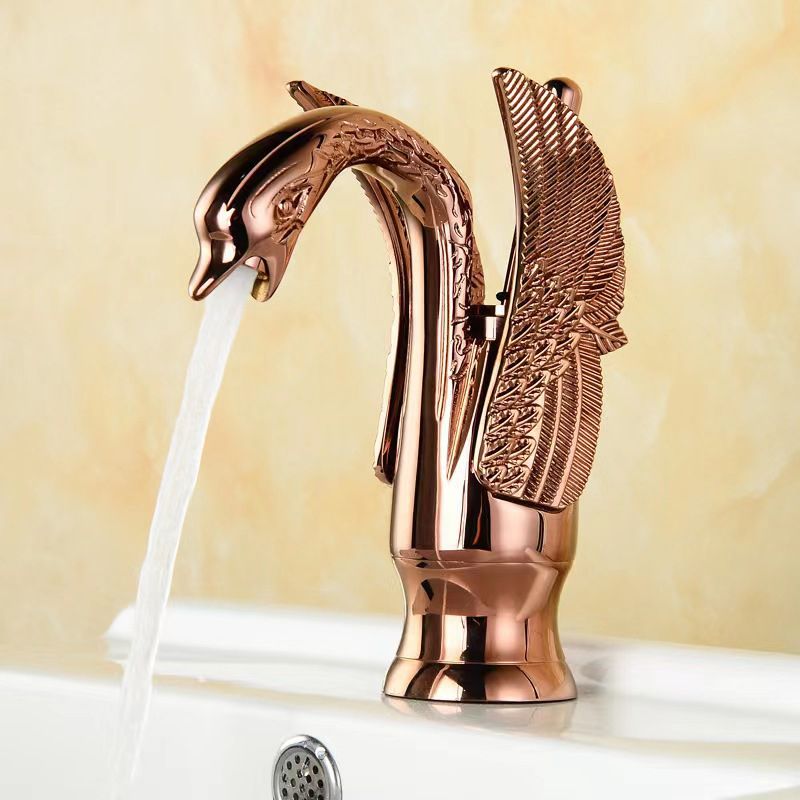 Elegant single-lever bathroom faucet in various colors