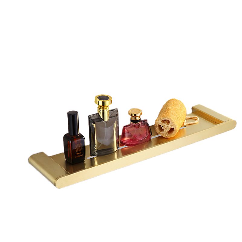 Elegant bathroom set with golden towel holders