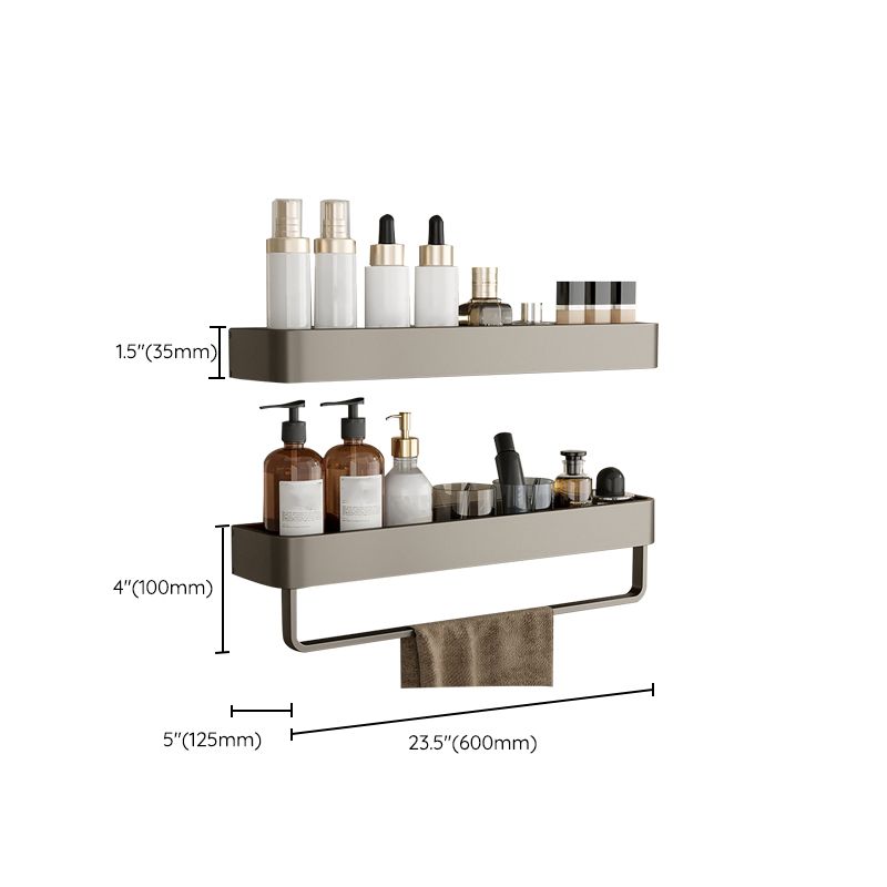 Stylish Aluminum Bathroom Shelf Set in Gray for Your Bathroom